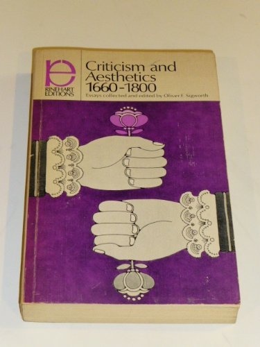 Book Criticism And Aesthetics, 1660-1800 free