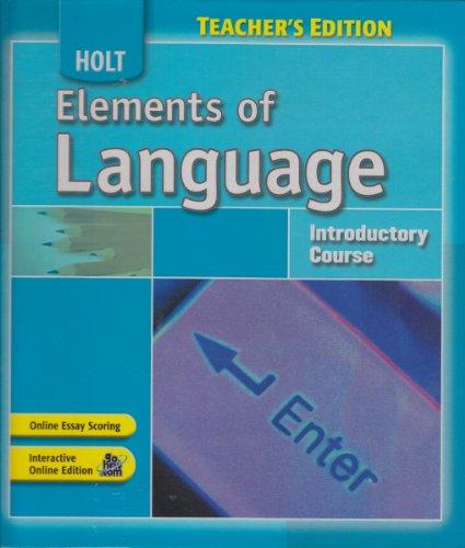 Book Holt Elements of Language (Teacher's Edition) Introductory Course free