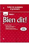 Book Bien dit!: Cahier de vocabulaire et grammaire Level 1A/1B/1 free