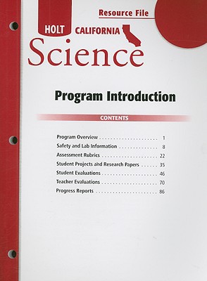 Book California Holt Science Resource File Program Introduction free