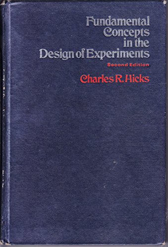 Book Fundamental concepts in the design of experiments free