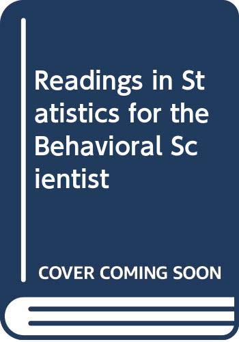 Book Readings in statistics for the behavioral scientist free