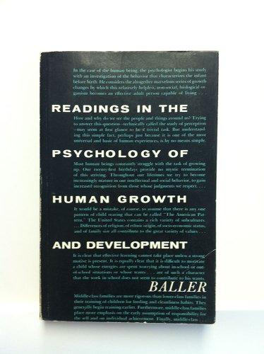 Book Readings in the psychology of human growth and development free