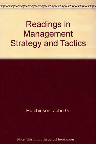 Book Readings In Management Strategy And Tactics free