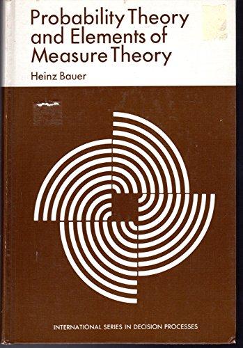 Book Probability theory and elements of measure theory (International series in decision processes) free