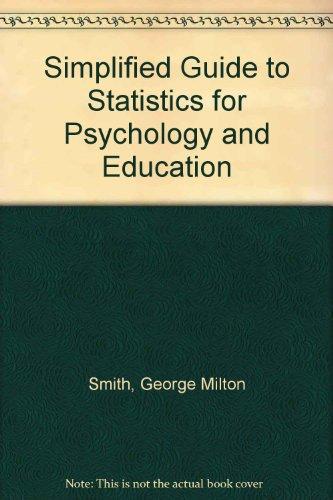 Book A Simplified Guide To Statistics For Psychology And Education free