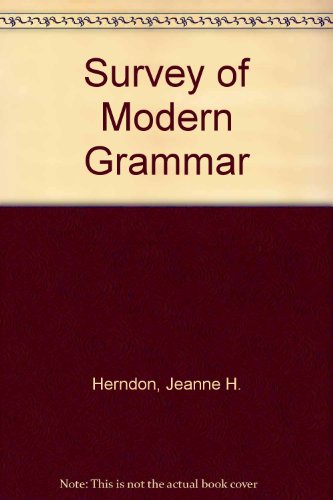 Book A Survey Of Modern Grammars free