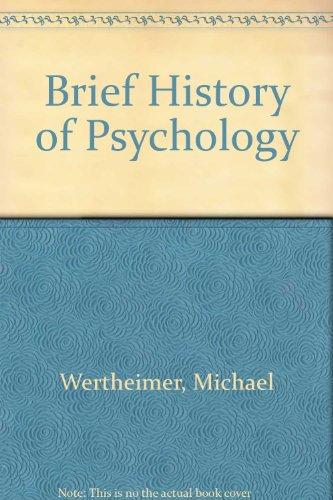 Book A brief history of psychology free