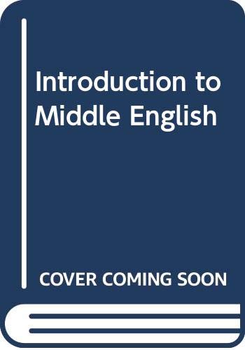 Book Introduction to Middle English free