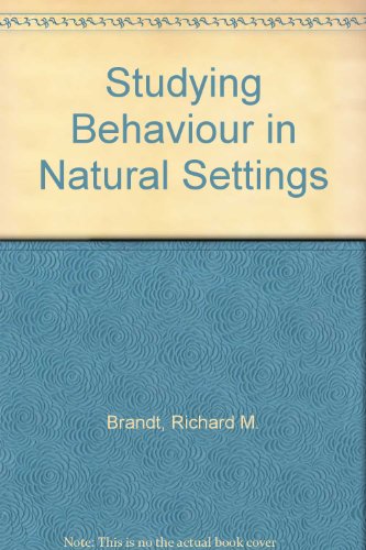Book Studying behavior in natural settings free