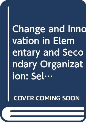 Book Change and innovation in elementary and secondary organization free
