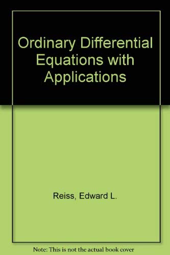 Book Ordinary differential equations with applications free
