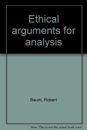 Book Ethical Arguments For Analysis free