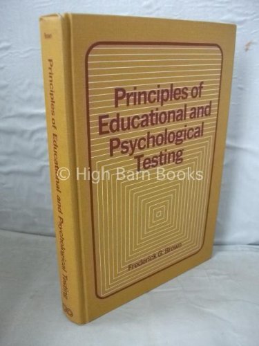 Book Principles of educational and psychological testing free