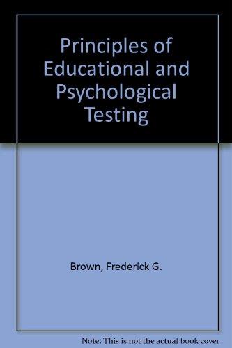 Book Principles Of Educational And Psychological Testing free