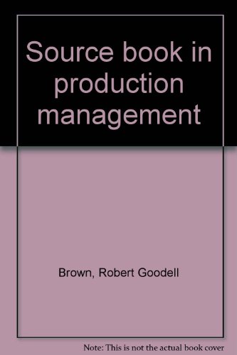 Book Source Book In Production Management free