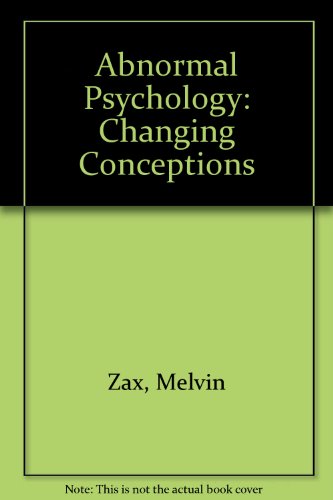 Book Abnormal Psychology: Changing Conceptions free