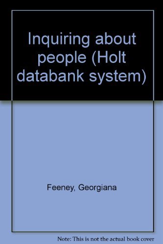 Book Inquiring About People (holt Databank System) free