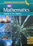 Book Holt Mathematics - Course 2: Pre-Algebra, California Teacher's Edition free