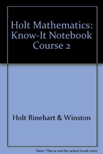 Book Holt Mathematics: Know-it Notebook Course 2 free