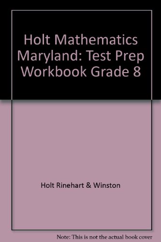 Book Holt Mathematics Maryland: Test Prep Workbook Grade 8 free