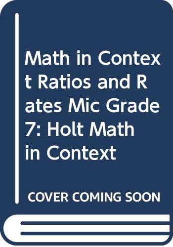 Book Holt Math in Context: Spanish Ratios And Rates Mic Grade 7 free