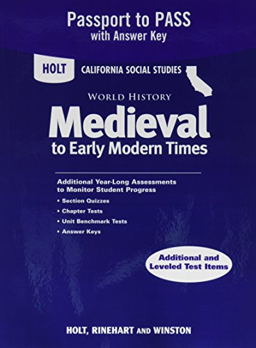 Book Holt World History California: Passport to Pass with Answer Key Grades 6-8 Medieval Times free