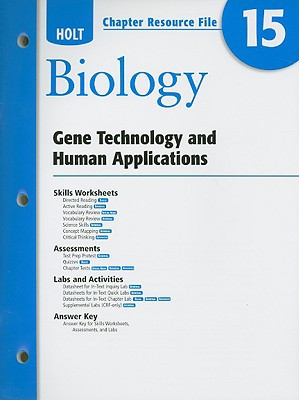 Book Holt Chapter Resource File #15 Biology: Gene Technology And Human Applications 2008 free