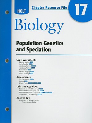 Book Holt Chapter Resource Fie #17 Biology: Population Genetics And Speciation 2008 free