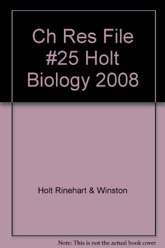 Book Ch Res File #25 Holt Biology 2008 free