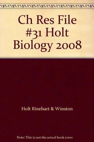 Book Ch Res File #31 Holt Biology 2008 free