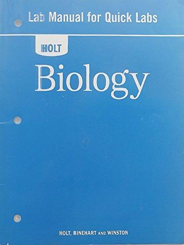 Book Holt Biology: Lab Manual For Quick Labs 2008 free