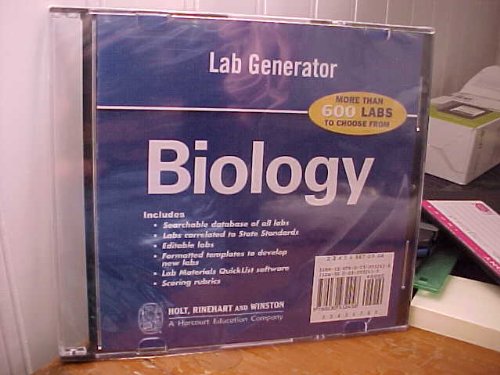 Book Holt Biology Lab Generator CD-ROM free