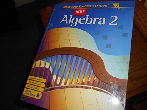 Book Holt Algebra 2 Teacher's Edition (Maryland) free