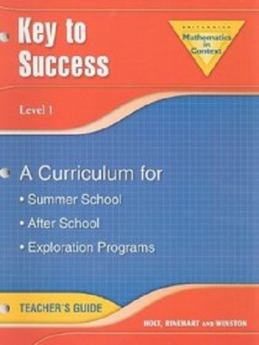 Book Holt Mathematics In Context Illinois: Chicago Summer School Program Level 1 free