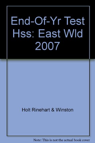Book Holt Eastern World: End-Of-Year Test Grades 6-8 free