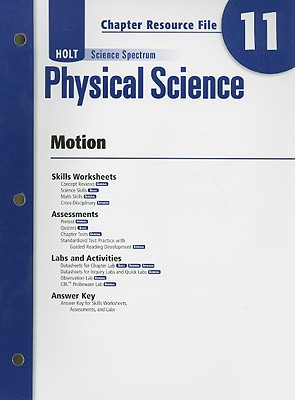 Book Holt Science Spectrum: Physical Science With Earth and Space Science Chapter Resource File, Chapter 11 - Motion free