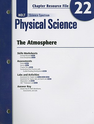 Book Holt Science Spectrum Physical Science Chapter 22 Resource File: The Atmosphere (Holt Science Spectrum: Physical Science with Earth and Space Science) free
