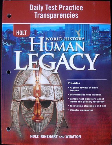 Book Holt World History Human Legacy: Daily Test Practice Transparencies free