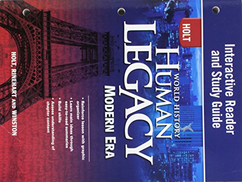 Book World History: Human Legacy Modern Era: Interactive Reader and Study Guide free