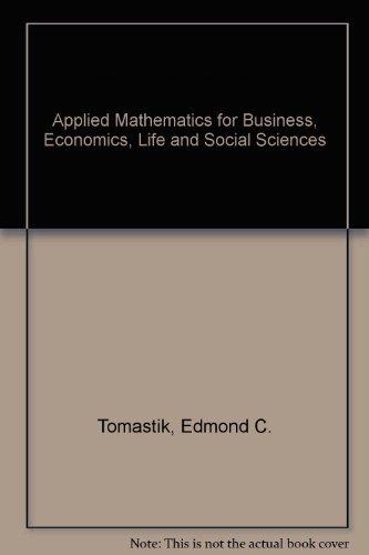 Book Applied mathematics for business, economics, life and social sciences free
