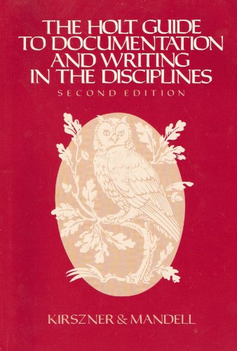 Book The Holt Guide To Documentation And Writing In The Disciplines free