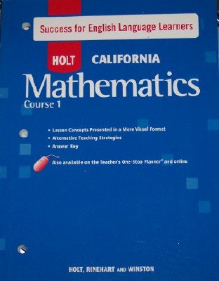 Book Holt Mathematics California: Success For English Language Learners With Answers Course 1 free