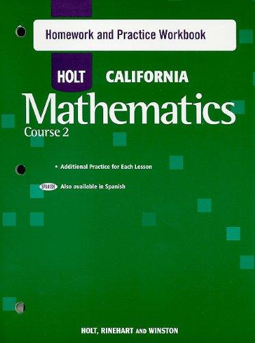 Book Holt Mathematics: Homework and Practice Workbook Course 2 free