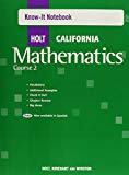 Book Holt California Mathematics Course 2 Know-it Notebook (holt California Mathematics Course 2) free