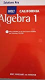 Book Holt Algebra 1 California: Solutions Key Algebra 1 [1/1/2008] RINEHART AND WINSTON HOLT free