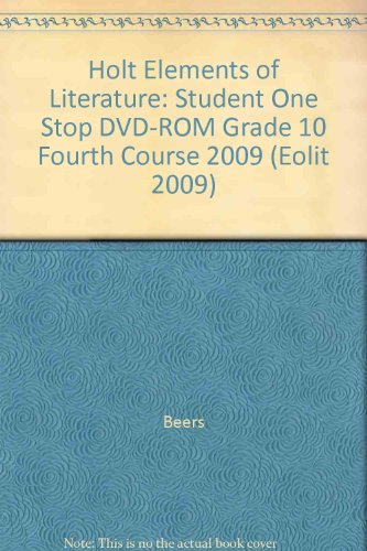 Book Holt Elements of Literature: Student One Stop DVD-ROM Fourth Course 2009 free