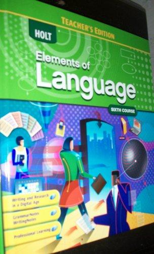 Book Elements of Language, Grade 12, 6th Course, Teacher's Edition free