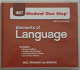 Book Elements of Language, Grade 11 Student One Stop: Holt Elements of Language Fifth Course free