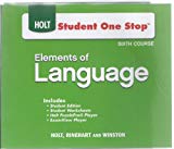 Book Holt One Stop Student Edition CD-Rom Grade 12 Elements of Language 2008 free